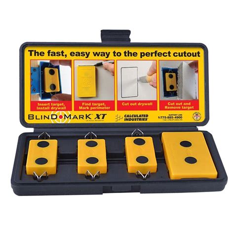 blink mark drywall electrical box locating tool kit 4-pieces|blind mark drywall box finder.